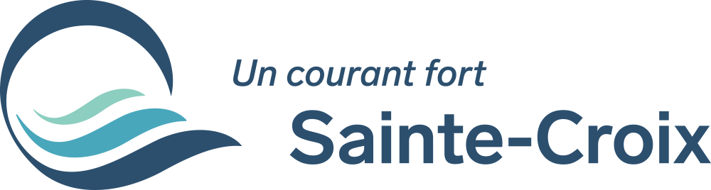 Logo Un courant fort Sainte-Croix avec vagues stylisées