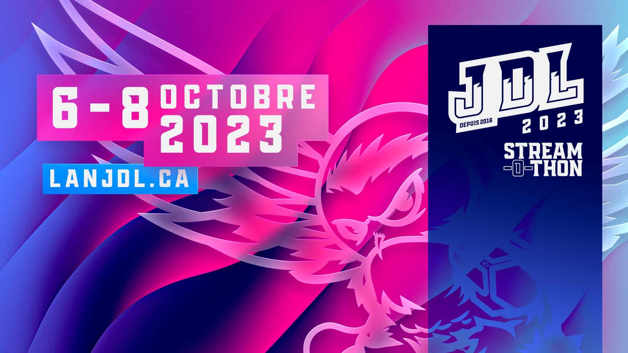 Affiche JDL 2023, 6-8 octobre, LANJDL.ca