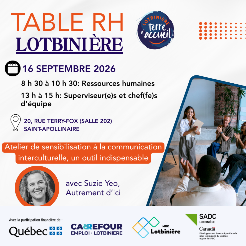 Affiche Table RH Lotbinière 16 septembre 2026